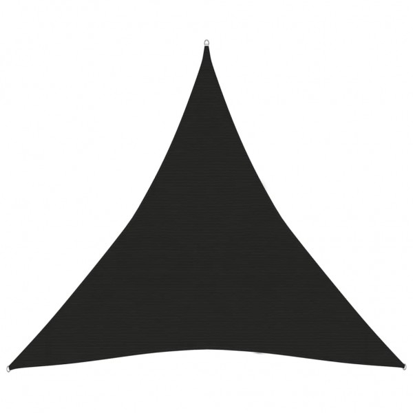 Toldo de vela negro HDPE 160 g/m² 3.6x3.6x3.6 m D