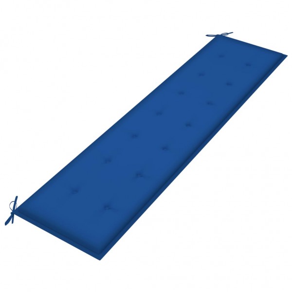 Almofada para banco de jardim tecido Oxford azul 200x50x3 cm D