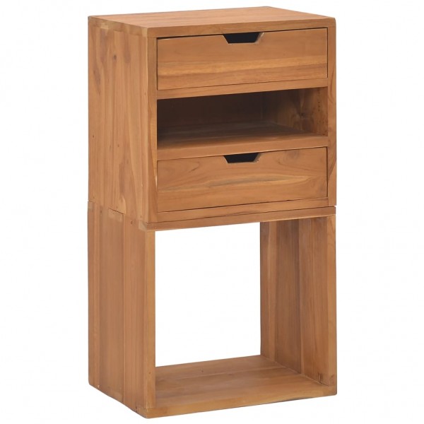 Mueble de almacenaje madera maciza de teca 40x30x76 cm D