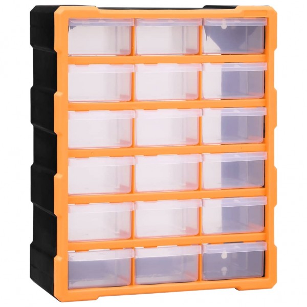 Organizador multicajones com 18 caixotes intermediários 38x16x47 cm D
