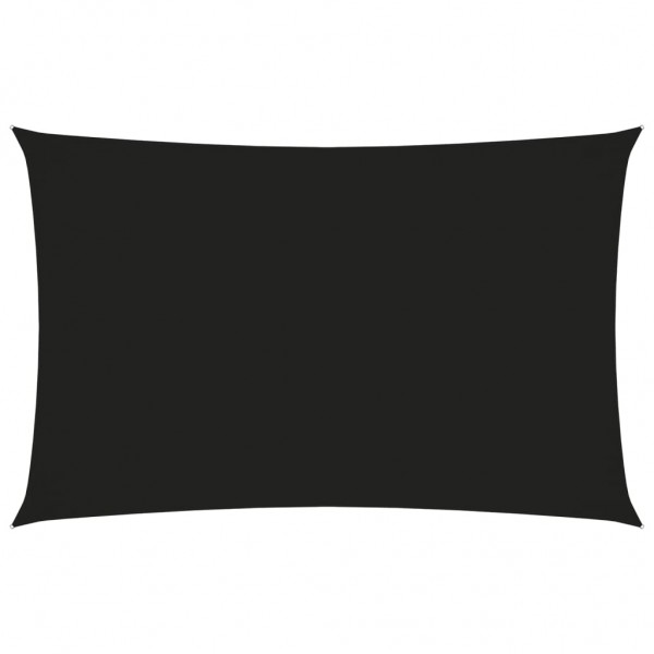 Toldo de vela rectangular de tela oxford negro 2x5 m D