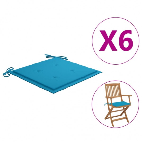 Acessórios de cadeira de jardim de tela Oxford azul 40x40x3 cm D