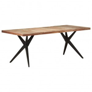 Mesa de comedor de madera maciza reciclada 200x90x76 cm D