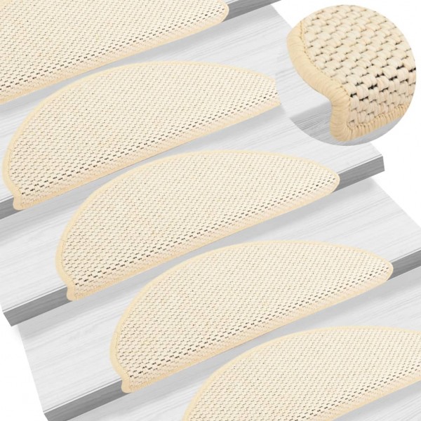 Almofada auto-adhesiva escada sisal 15 vds creme 65x21x4 cm D