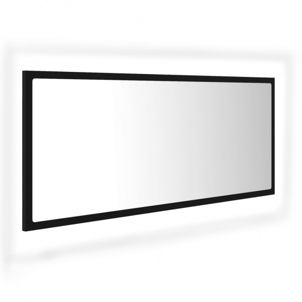 Espejo de baño LED acrílico negro 100x8.5x37 cm M 2