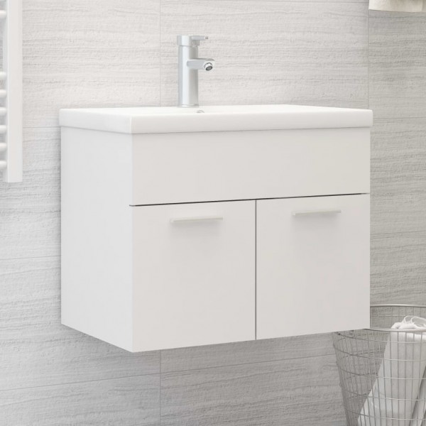 Mueble con lavabo madera de ingeniería blanco D