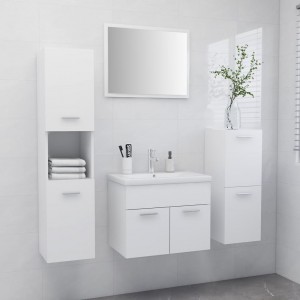 Conjunto de muebles de baño aglomerado blanco D