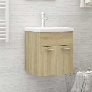 Mueble con lavabo madera de ingeniería roble Sonoma D