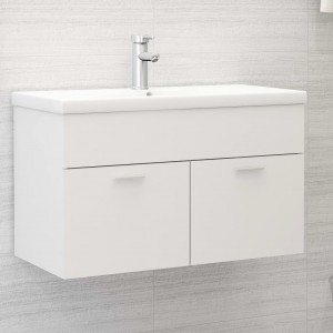 Mueble con lavabo madera de ingeniería blanco D