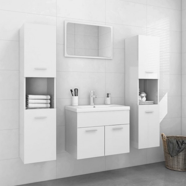 Conjunto de muebles de baño 3 piezas aglomerado roble sonoma