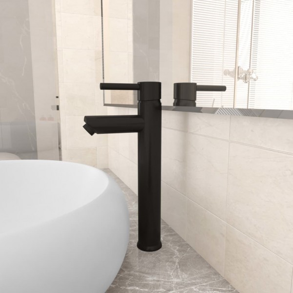 Grifo mezclador de cuarto de baño negro 12x30 cm D