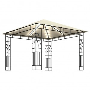 Sala de jantar com mosquiteiro e tira de luzes LED 3x3x2.73m D