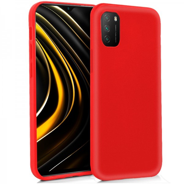 Fundação COOL Silicone para Xiaomi Pocophone M3 / Redmi 9T (Vermelho) D