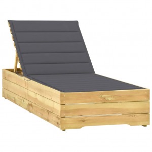 Cama de banho com almofada de pinho impregnada de cinza anthracite D