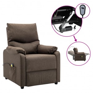 Poltrona de massagem elétrica em tecido marrom H