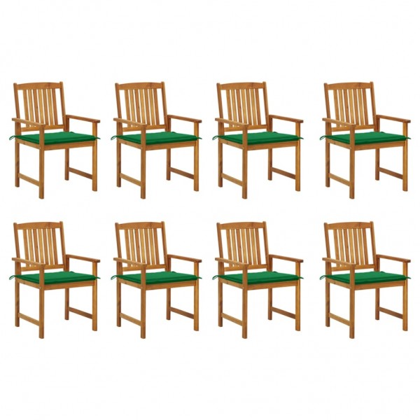 Cadeiras de jardim de madeira maciça de acacia D