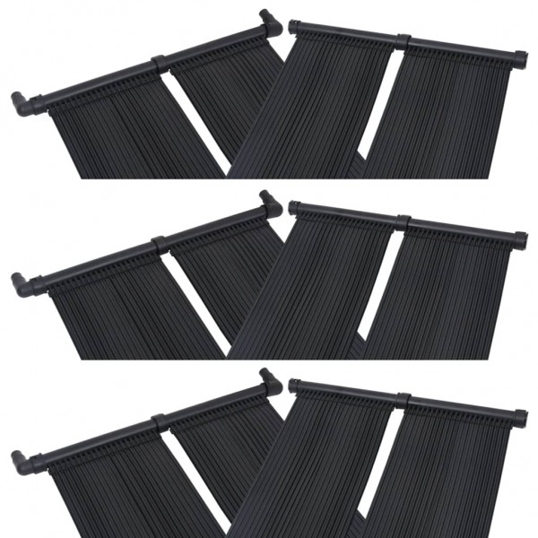 Panel calentador solar para piscinas 6 unidades 80x310 cm D