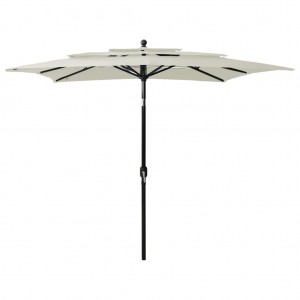 Um guarda-chuva de 3 níveis com poste de alumínio 2.5x2.5 m D