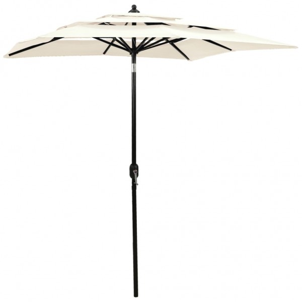 Um guarda-chuva de 3 níveis com poste de alumínio 2x2 m D