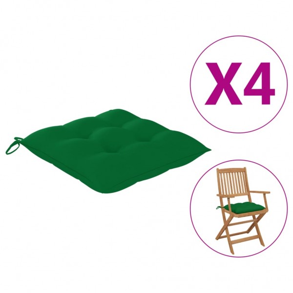 Acoplamentos de cadeiras de jardim de tela verde 40x40x7 cm D
