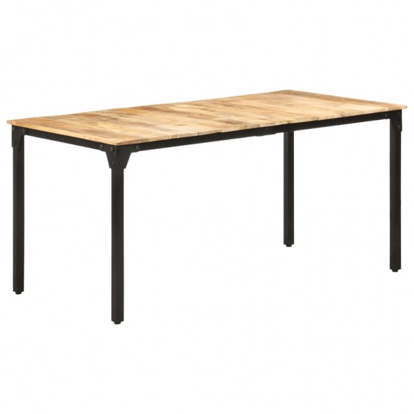 Mesa de comedor de madera de mango rugosa 160x80x76 cm D