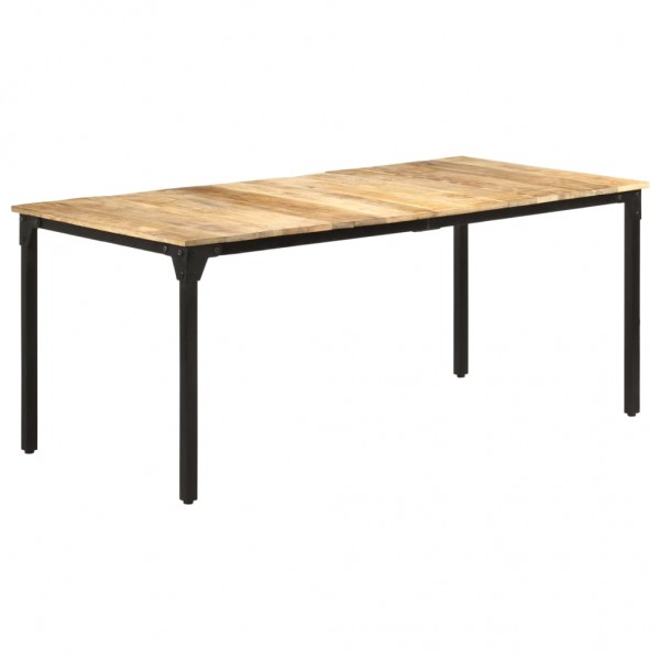 Mesa de comedor madera de mango rugosa 180x90x76 cm D