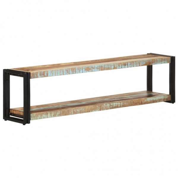 Mueble de TV de madera maciza reciclada 150x30x40 cm D