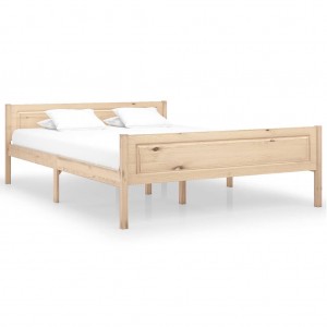 Estructura de cama de madera de pino maciza 140x200 cm D