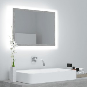 Espejo de baño acrílico gris hormigón 60x8.5x37 cm D