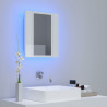 Maison Exclusive Armario espejo de baño LED acrílico blanco brillo 40x12x45  cm