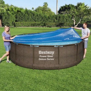 Bestway Cubierta solar para piscina Flowclear 356 cm D
