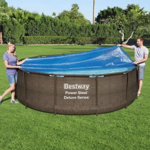 Bestway Teto solar para piscina Flowclear 356 cm D