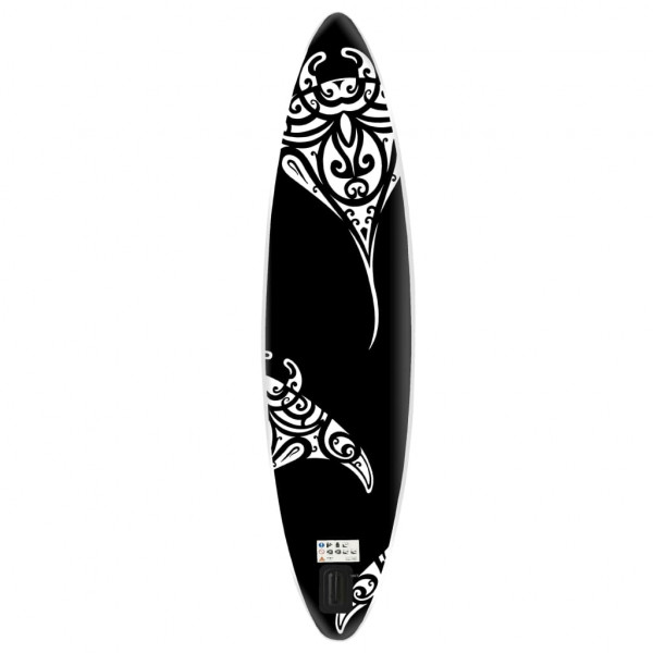 Juego de tabla de paddle surf hinchable negro 305x76x15 cm D