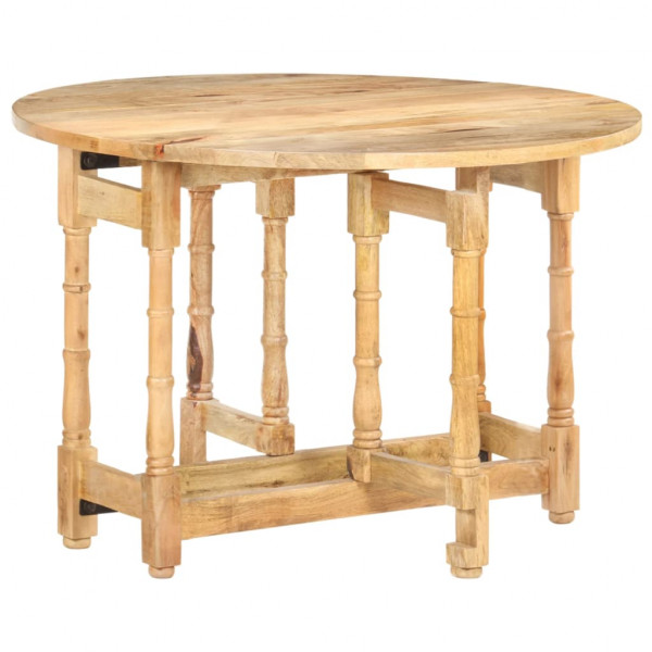 Mesa de jantar redonda de madeira maciça de mangue 110x76 cm D