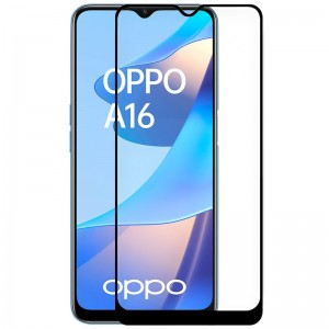 Protetor de cristal temperado COOL para Oppo A16 / A16s / A54s (FULL 3D Negro) D