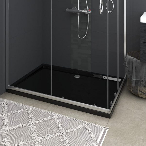 Plato de ducha rectangular negro ABS 80x120 cm D