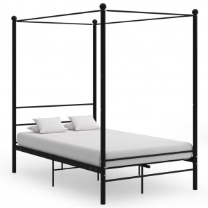 Estrutura de cama com leito preto 120x200 cm D