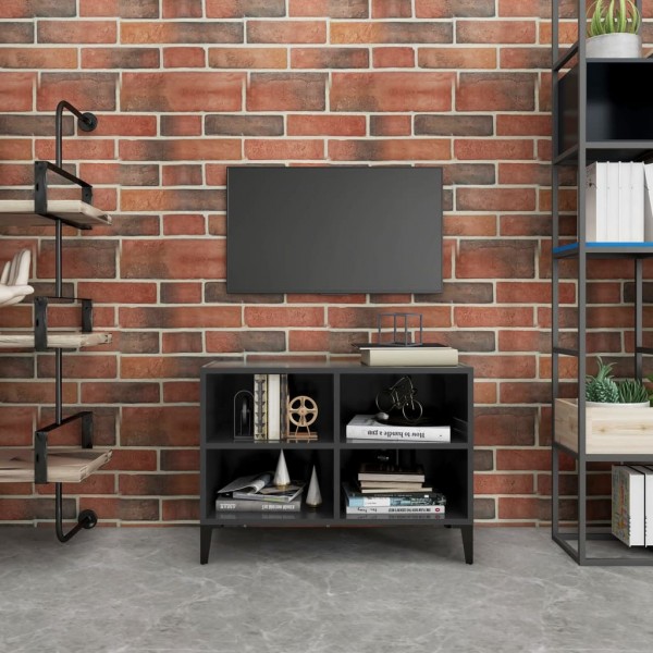Mueble de TV con patas de metal gris 69.5x30x50 cm D