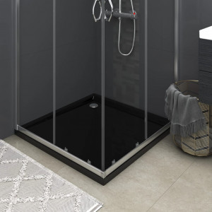 Chuveiro ABS preto quadrado 90x90 cm D