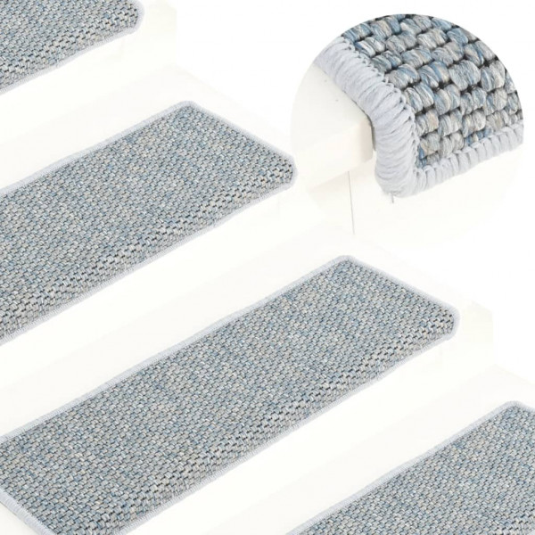 Almofada auto-adhesiva escada sisal 15 vds azul 65x21x4 cm D