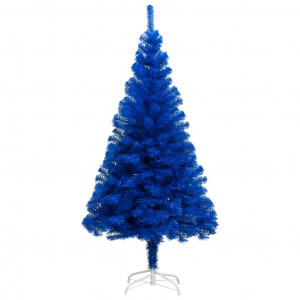 Árbol de Navidad artificial con soporte PVC azul 240 cm D