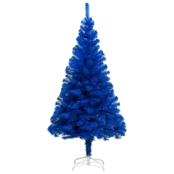 Árbol de Navidad artificial con soporte PVC azul 240 cm D