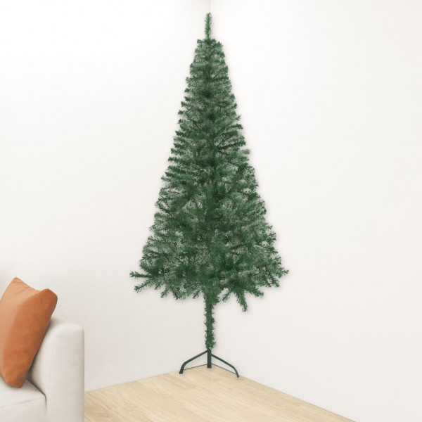 Árbol de Navidad artificial de esquina verde 150 cm PVC D